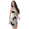 Meow Cat Print Bodycon Dress-grizzshop