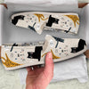 Meow Cat Print Canvas Shoes-grizzshop