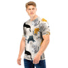 Meow Cat Print Men T Shirt-grizzshop