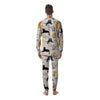 Meow Cat Print Men's Pajamas-grizzshop