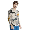 Meow Cat Print Men's Sweatshirt-grizzshop