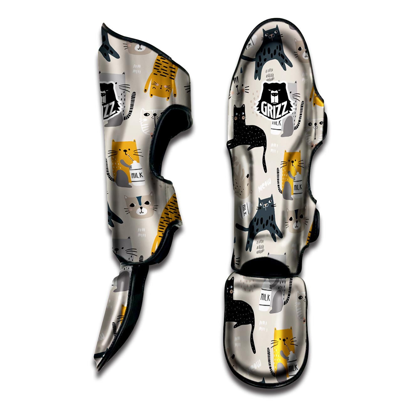 Meow Cat Print Muay Thai Shin Guard-grizzshop