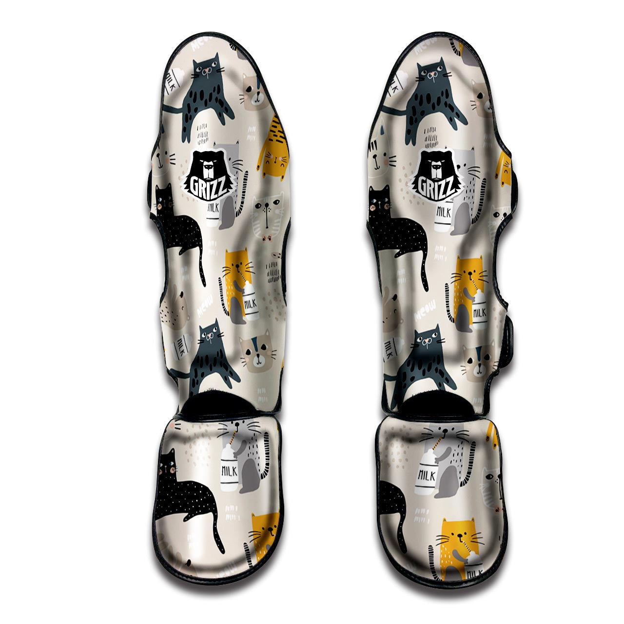 Meow Cat Print Muay Thai Shin Guard-grizzshop