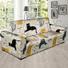 Meow Cat Print Sofa Cover-grizzshop