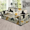 Meow Cat Print Sofa Cover-grizzshop