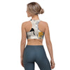 Meow Cat Print Sports Bra-grizzshop