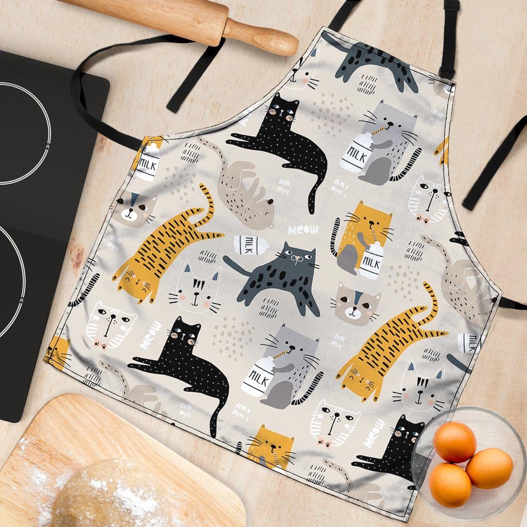 Meow Cat Print Women's Apron-grizzshop