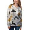 Meow Cat Print Women's Sweatshirt-grizzshop