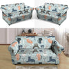 Meow Meow Cat Print Loveseat Cover-grizzshop