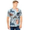 Meow Meow Cat Print Men T Shirt-grizzshop