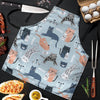 Meow Meow Cat Print Men's Apron-grizzshop