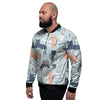 Meow Meow Cat Print Men's Bomber Jacket-grizzshop