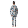 Meow Meow Cat Print Men's Pajamas-grizzshop