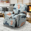 Meow Meow Cat Print Recliner Cover-grizzshop