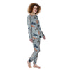 Meow Meow Cat Print Women's Pajamas-grizzshop