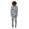 Meow Meow Cat Print Women's Pajamas-grizzshop