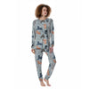 Meow Meow Cat Print Women's Pajamas-grizzshop