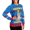 Meowy Christmas Cat Ugly Christmas Sweater-grizzshop