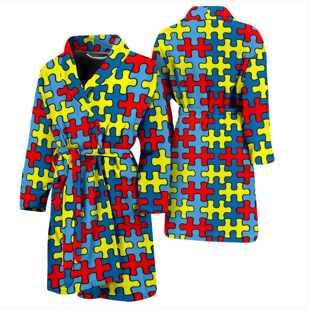 Merchandise Autism Awareness Men Long Robe-grizzshop