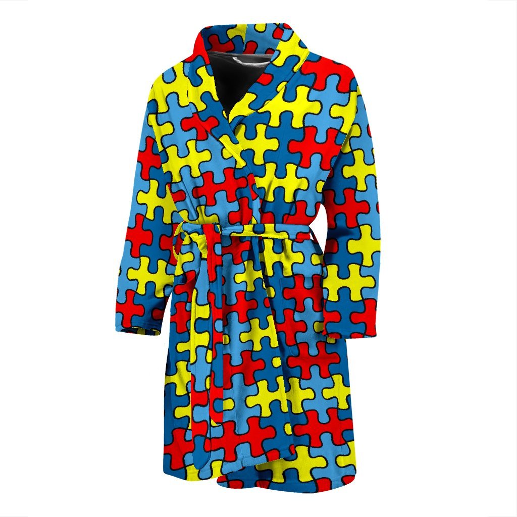 Merchandise Autism Awareness Men Long Robe-grizzshop