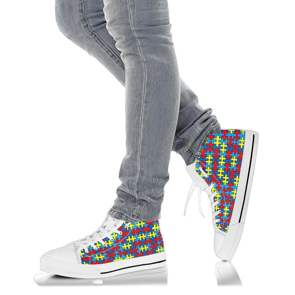 Merchandise Autism Awareness Men Women's High Top Shoes-grizzshop