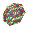 Merchandise Autism Awareness Pattern Print Foldable Umbrella-grizzshop