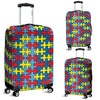 Merchandise Autism Awareness Pattern Print Luggage Cover Protector-grizzshop