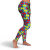 Merchandise Autism Awareness Pattern Print Pattern Women Leggings-grizzshop