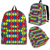 Merchandise Autism Awareness Pattern Print Premium Backpack-grizzshop