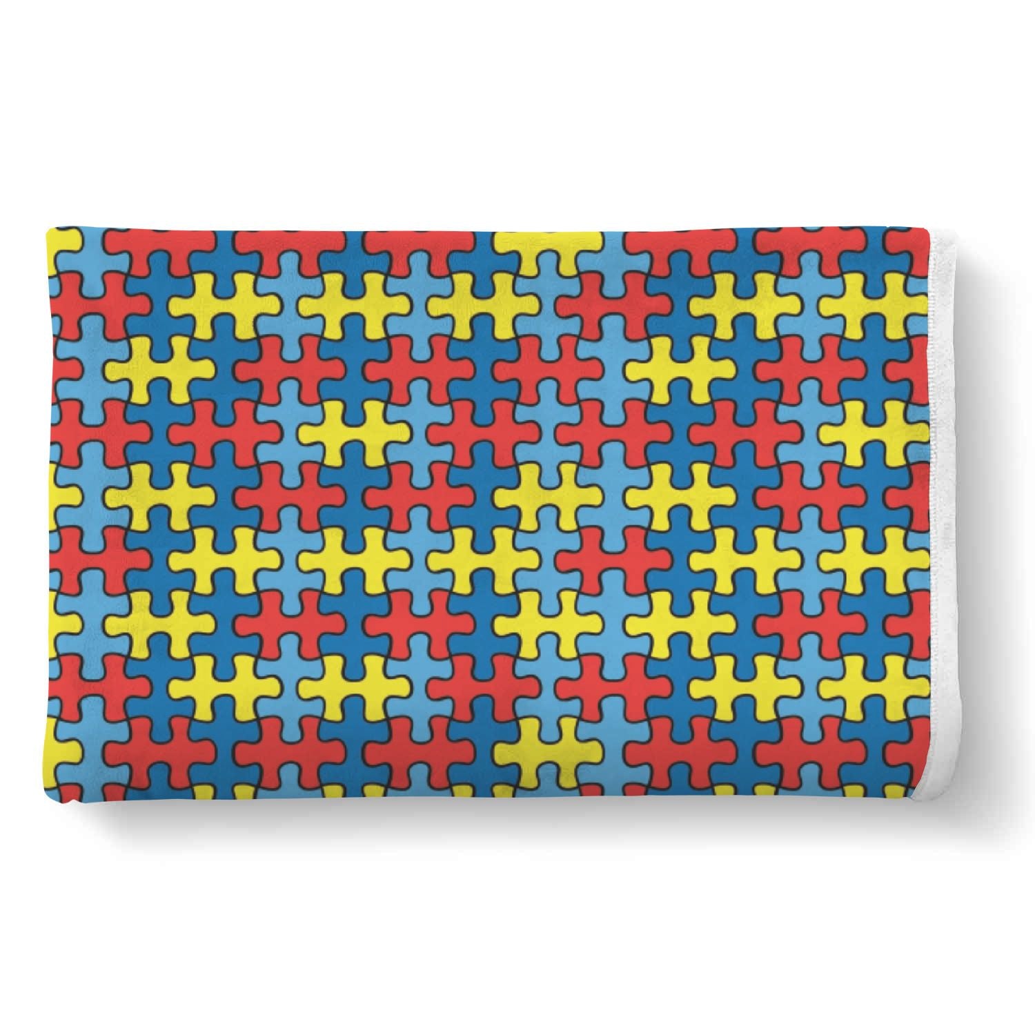 Merchandise Autism Awareness Pattern Print Throw Blanket-grizzshop