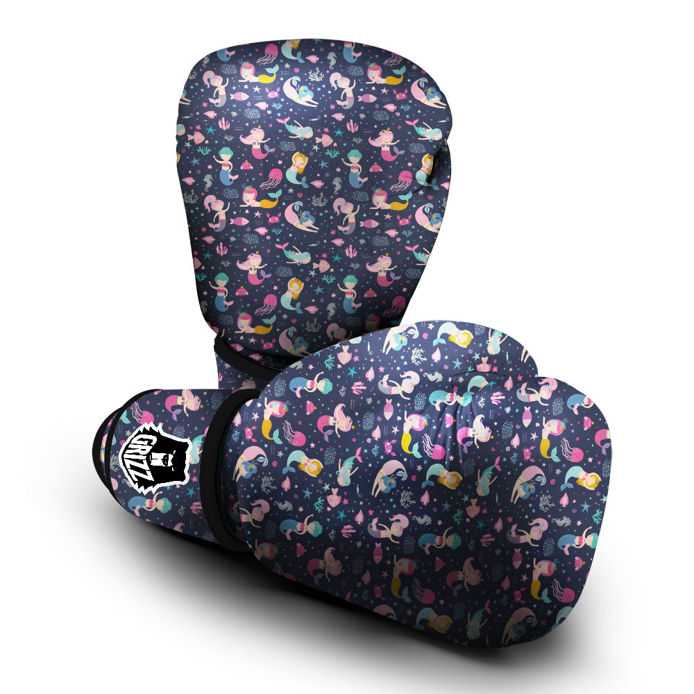 Mermaid Cute Print Pattern Boxing Gloves-grizzshop