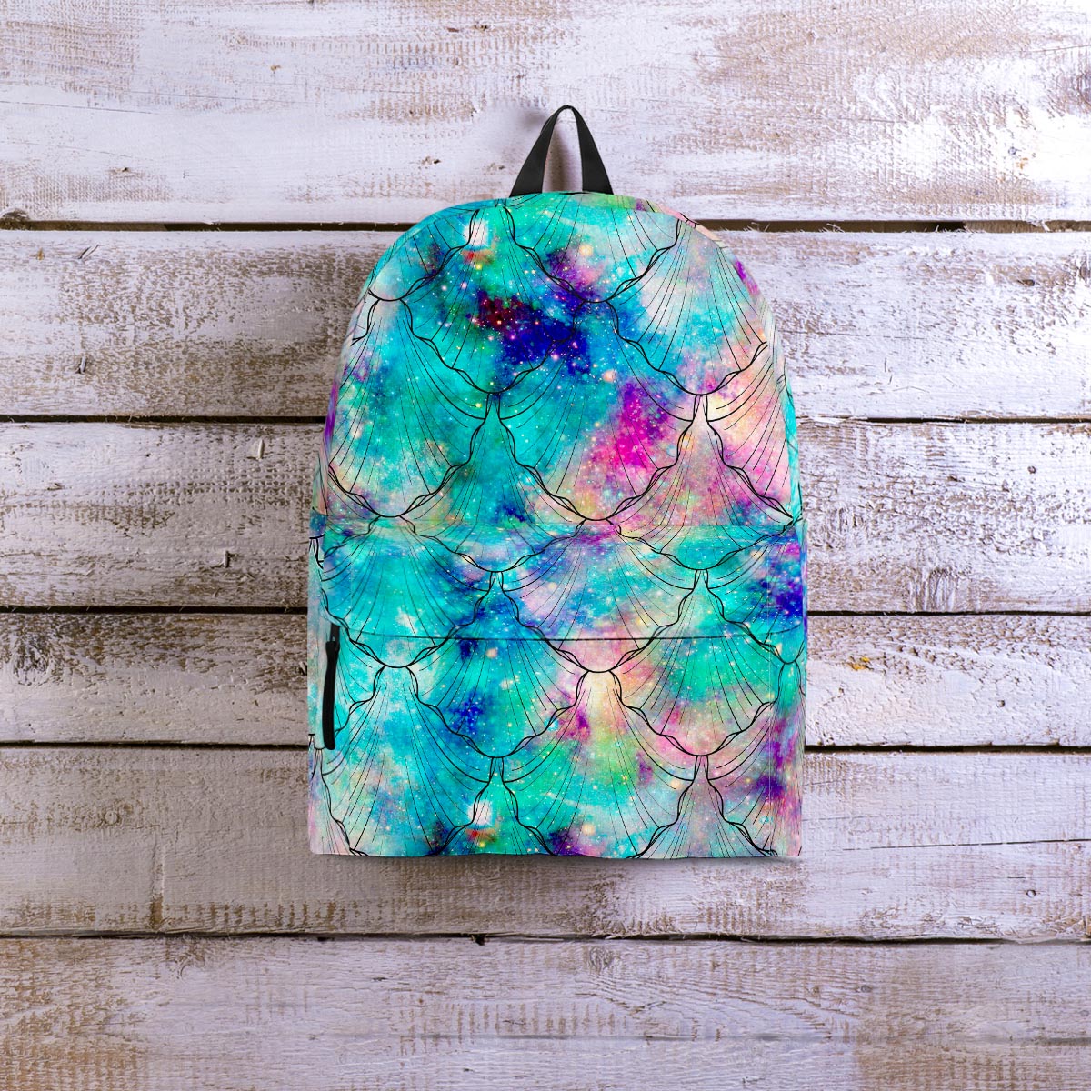 Mermaid Galaxy Print Backpack-grizzshop