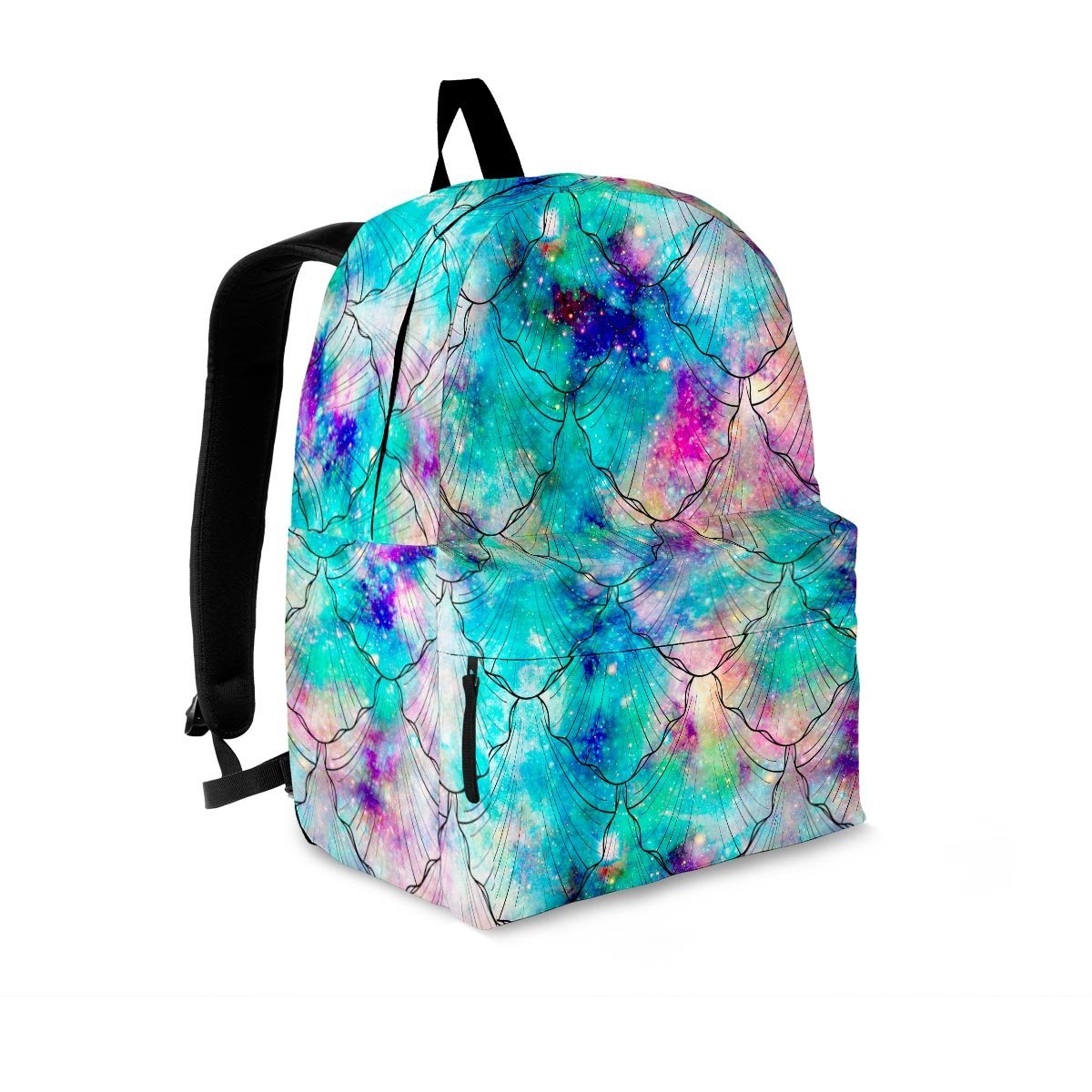 Mermaid Galaxy Print Backpack-grizzshop