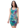 Mermaid Galaxy Print Bodycon Dress-grizzshop