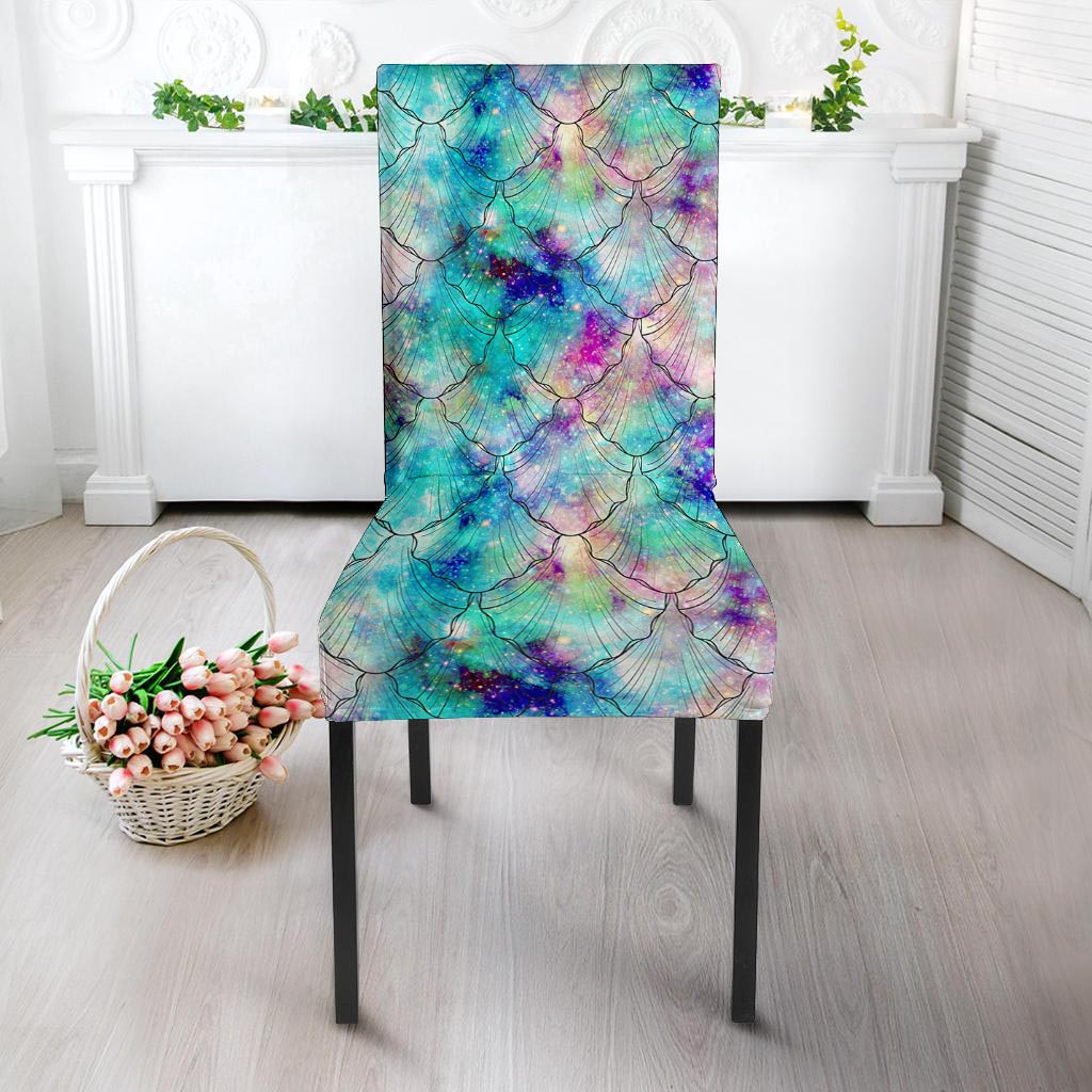 Mermaid Galaxy Print Chair Cover-grizzshop