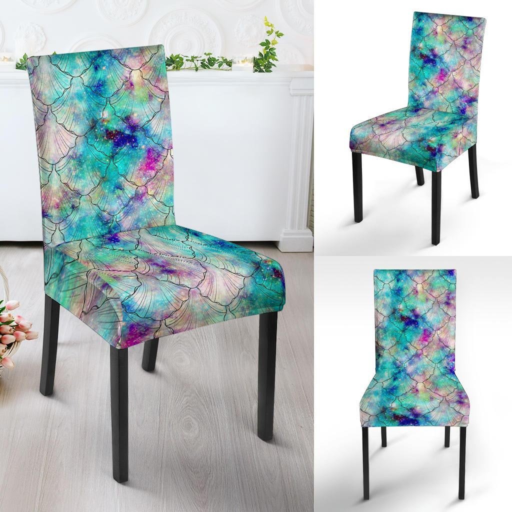 Mermaid Galaxy Print Chair Cover-grizzshop