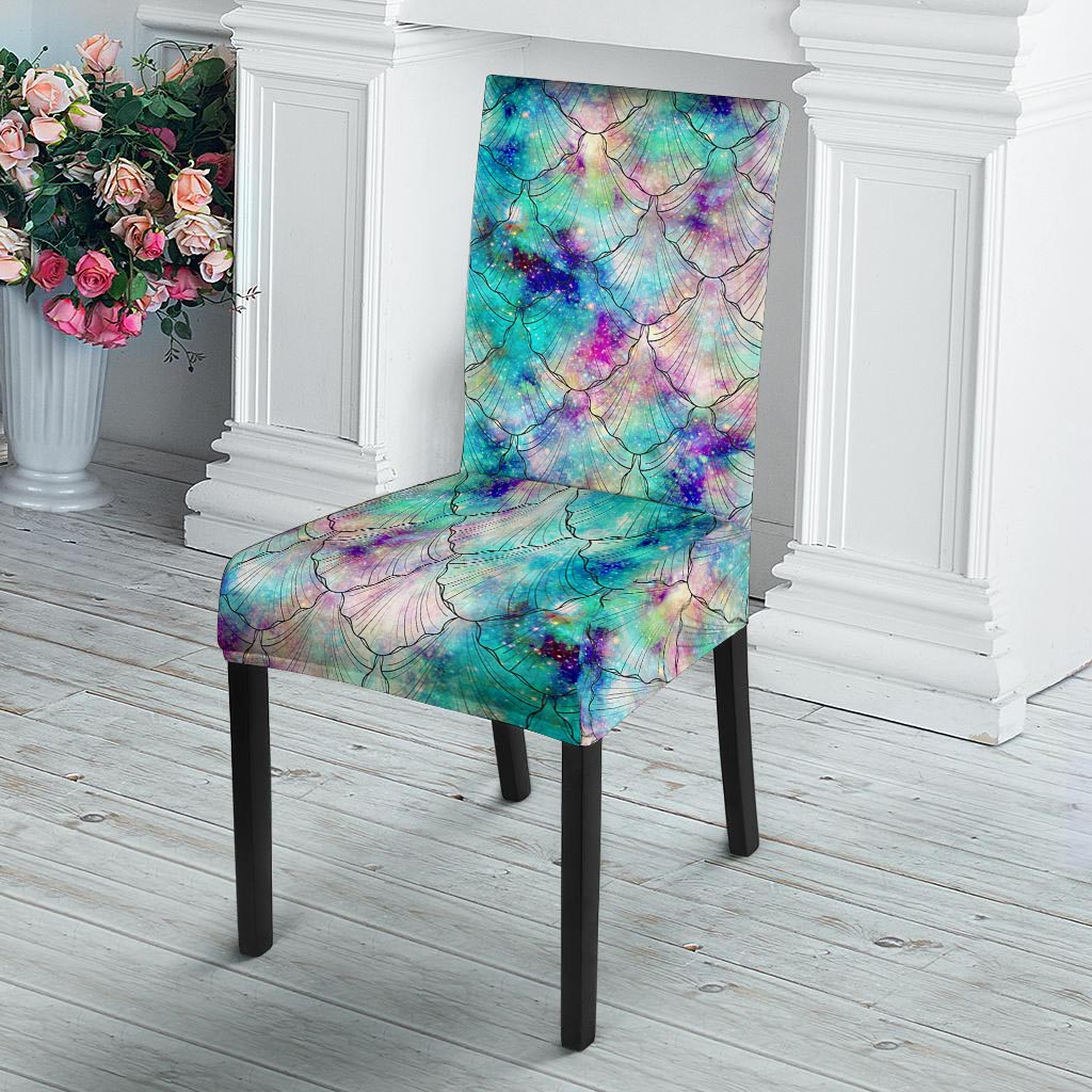 Mermaid Galaxy Print Chair Cover-grizzshop