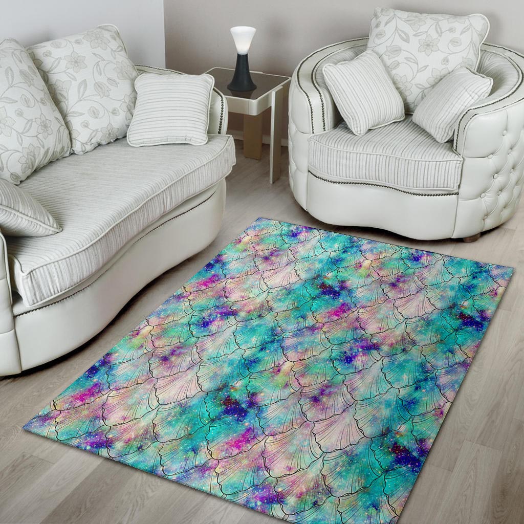 Mermaid Galaxy Print Floor Mat-grizzshop