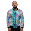 Mermaid Galaxy Print Men's Bomber Jacket-grizzshop