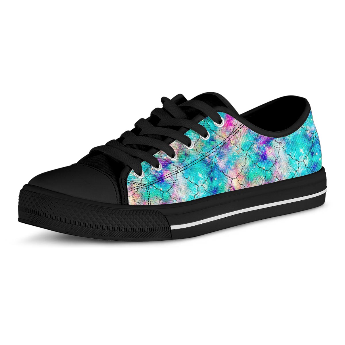 Mermaid Galaxy Print Men's Low Top Shoes-grizzshop