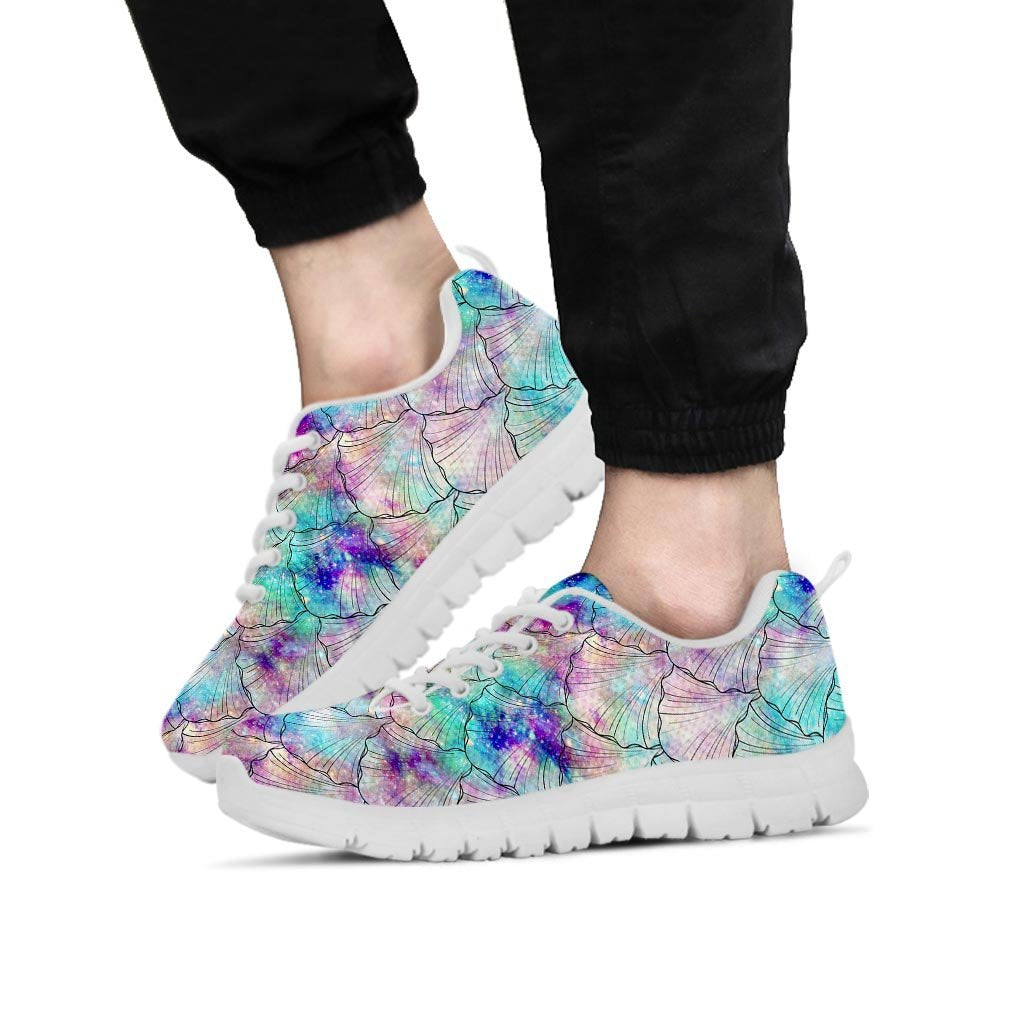 Mermaid Galaxy Print Men's Sneakers-grizzshop