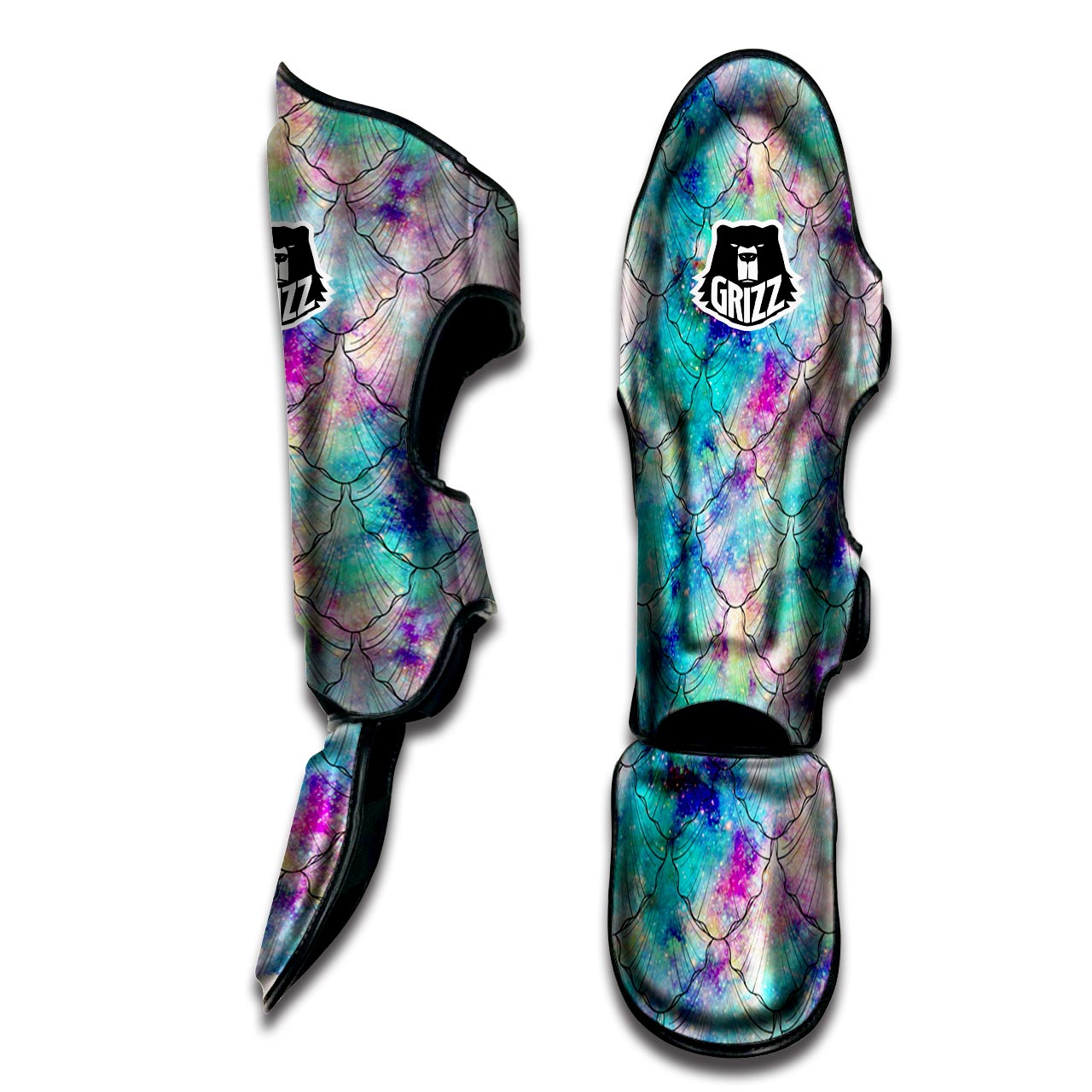 Mermaid Galaxy Print Muay Thai Shin Guard-grizzshop