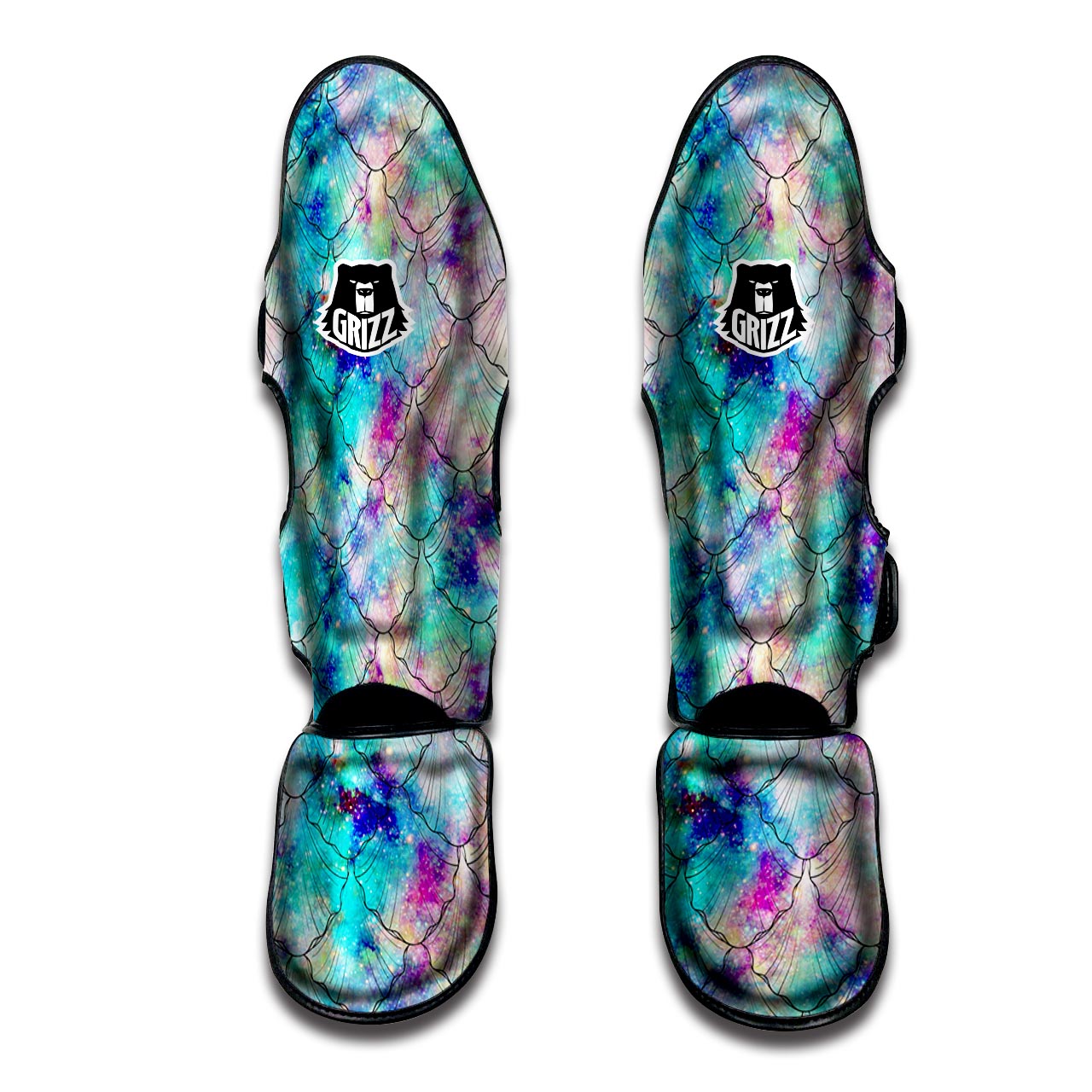 Mermaid Galaxy Print Muay Thai Shin Guard-grizzshop