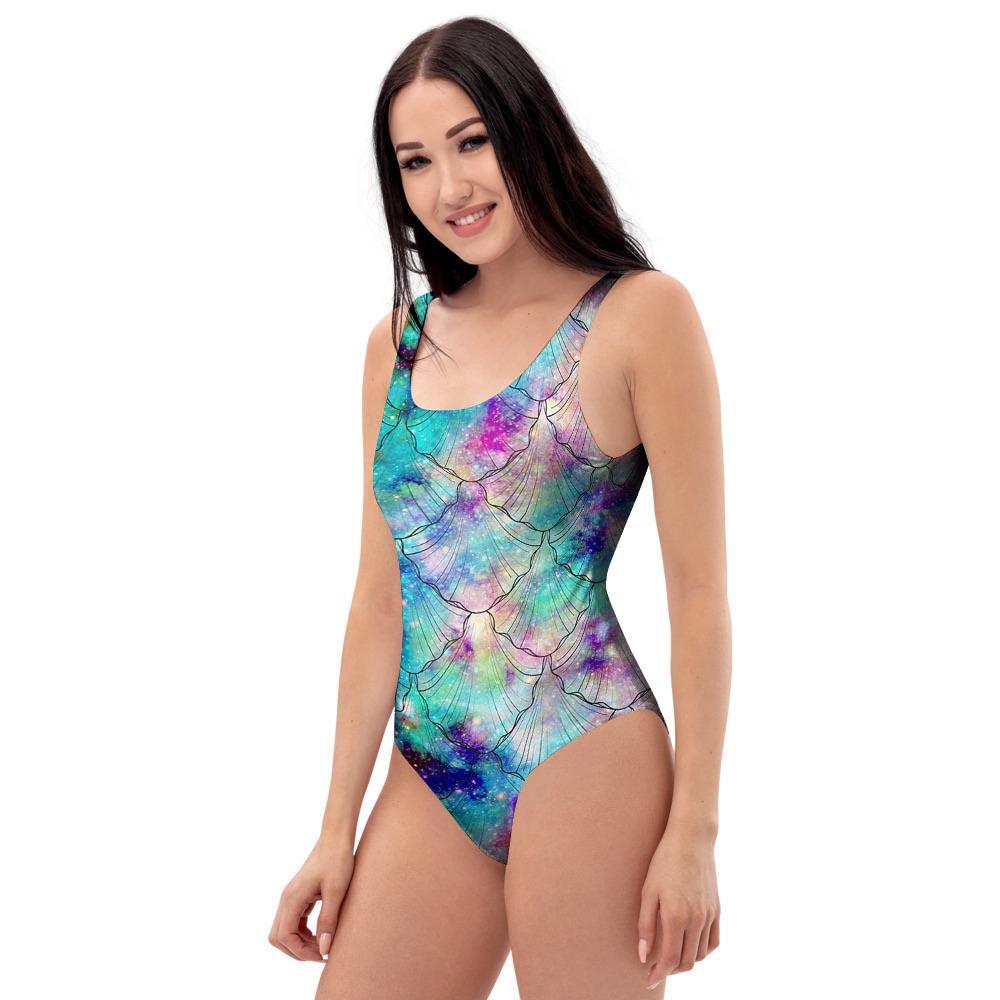 Mermaid Galaxy Print One Piece Swimsuite-grizzshop