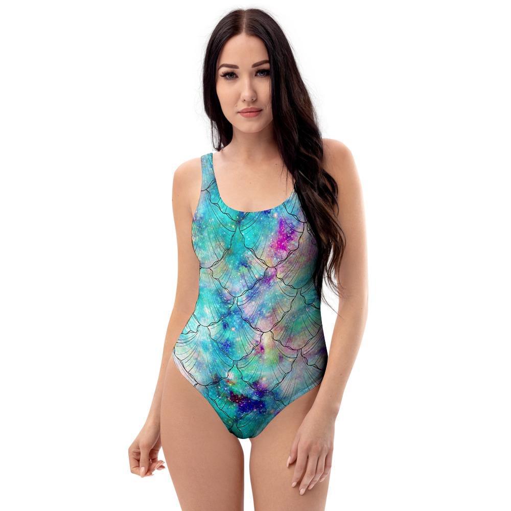 Mermaid Galaxy Print One Piece Swimsuite-grizzshop