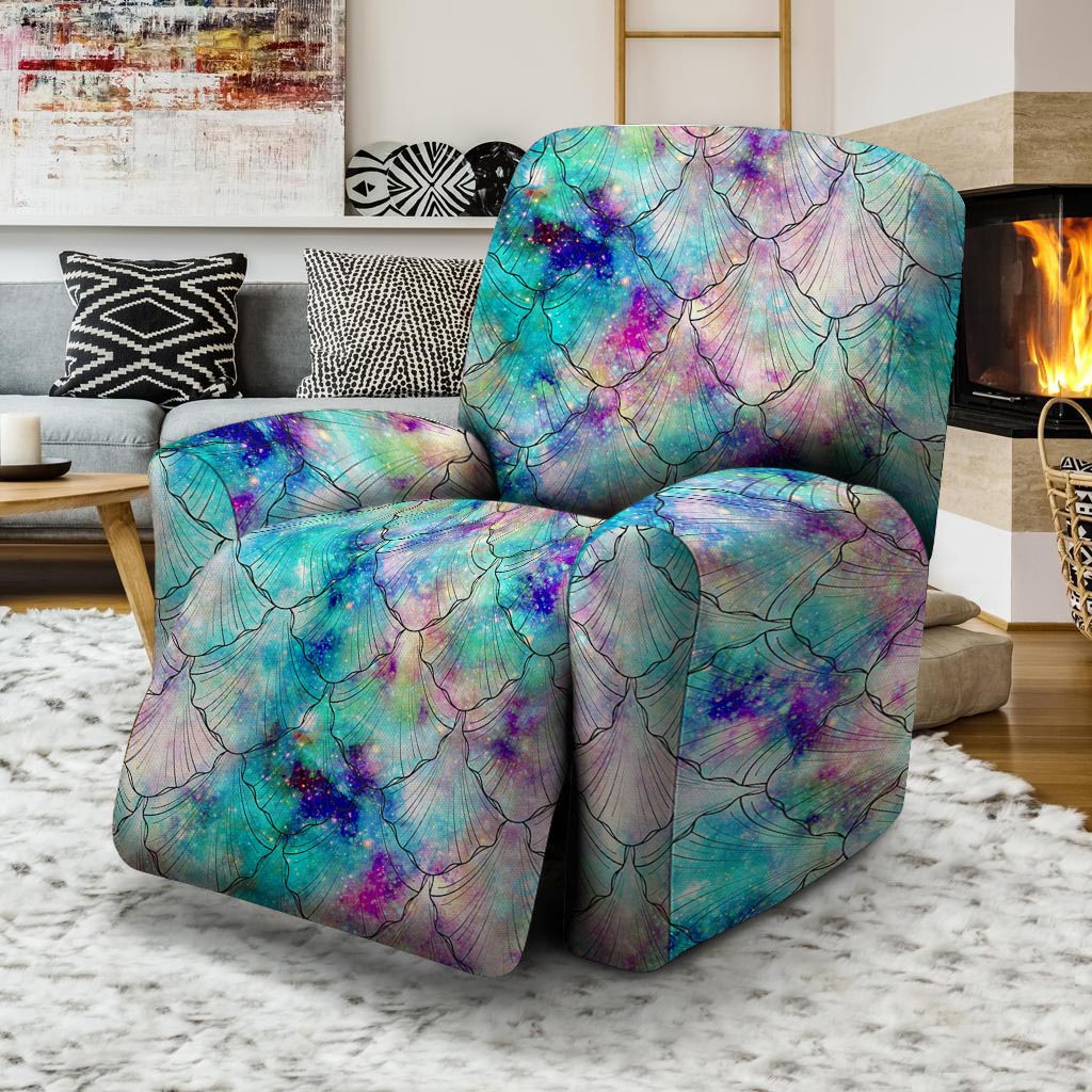 Mermaid Galaxy Print Recliner Cover-grizzshop