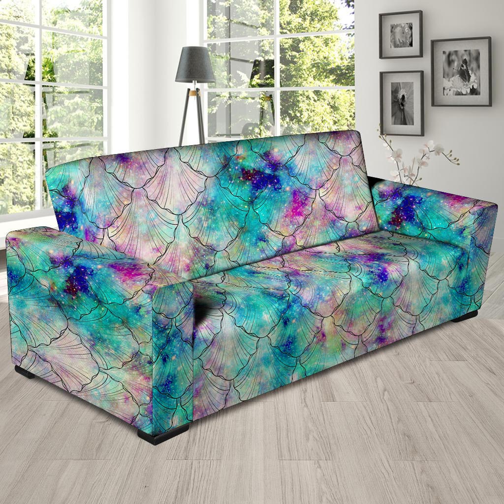 Mermaid Galaxy Print Sofa Cover-grizzshop