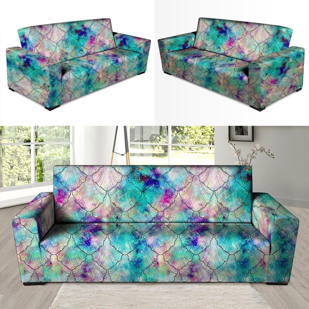 Mermaid Galaxy Print Sofa Cover-grizzshop