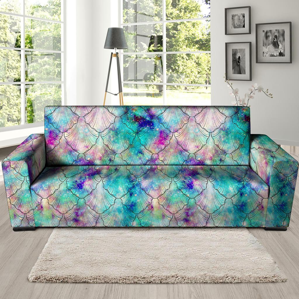 Mermaid Galaxy Print Sofa Cover-grizzshop