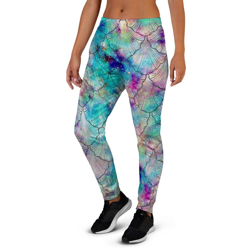 Mermaid Galaxy Print Women's Joggers-grizzshop